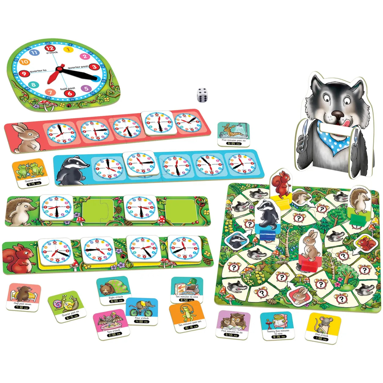 What's the Time, Mr Wolf Time Telling Game 狐狸先生幾多點數字時鐘學習遊戲