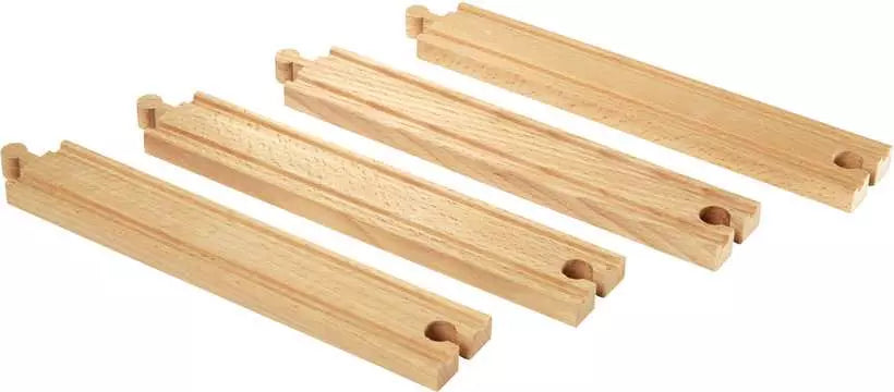 World Train Tracks - Long Straight Tracks (4 pieces)