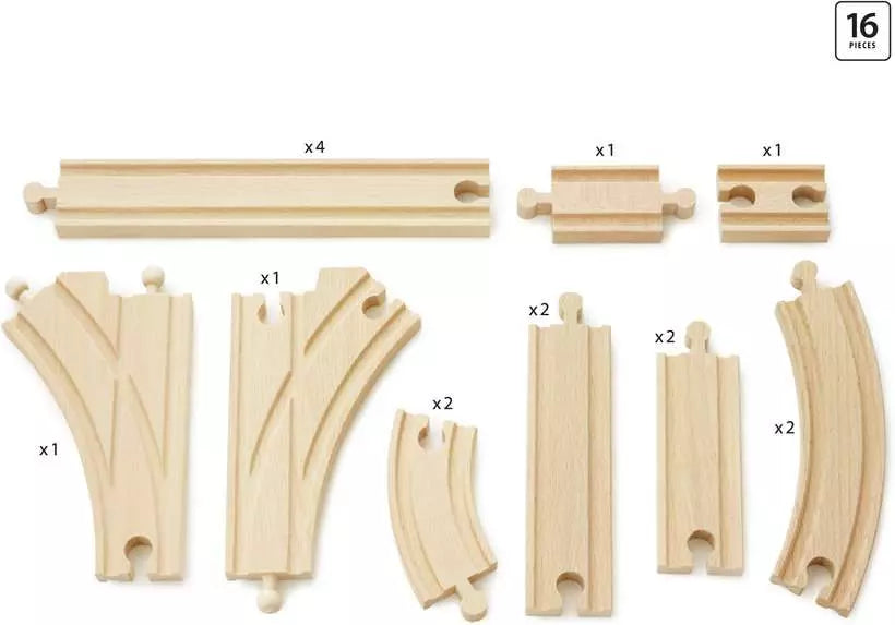 Train Tracks Expansion Pack - Intermediate (16 pieces)