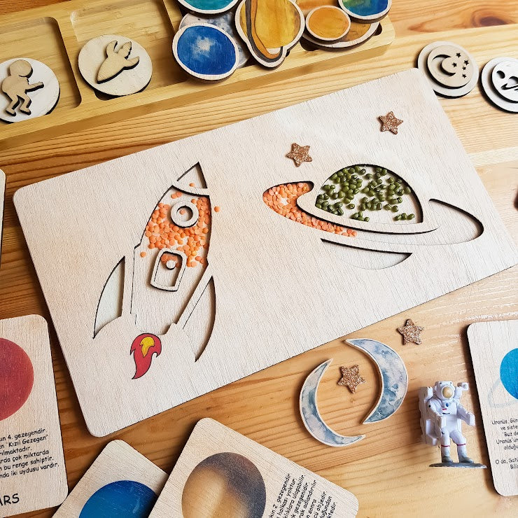 Sensory Tray (Space) - Natural