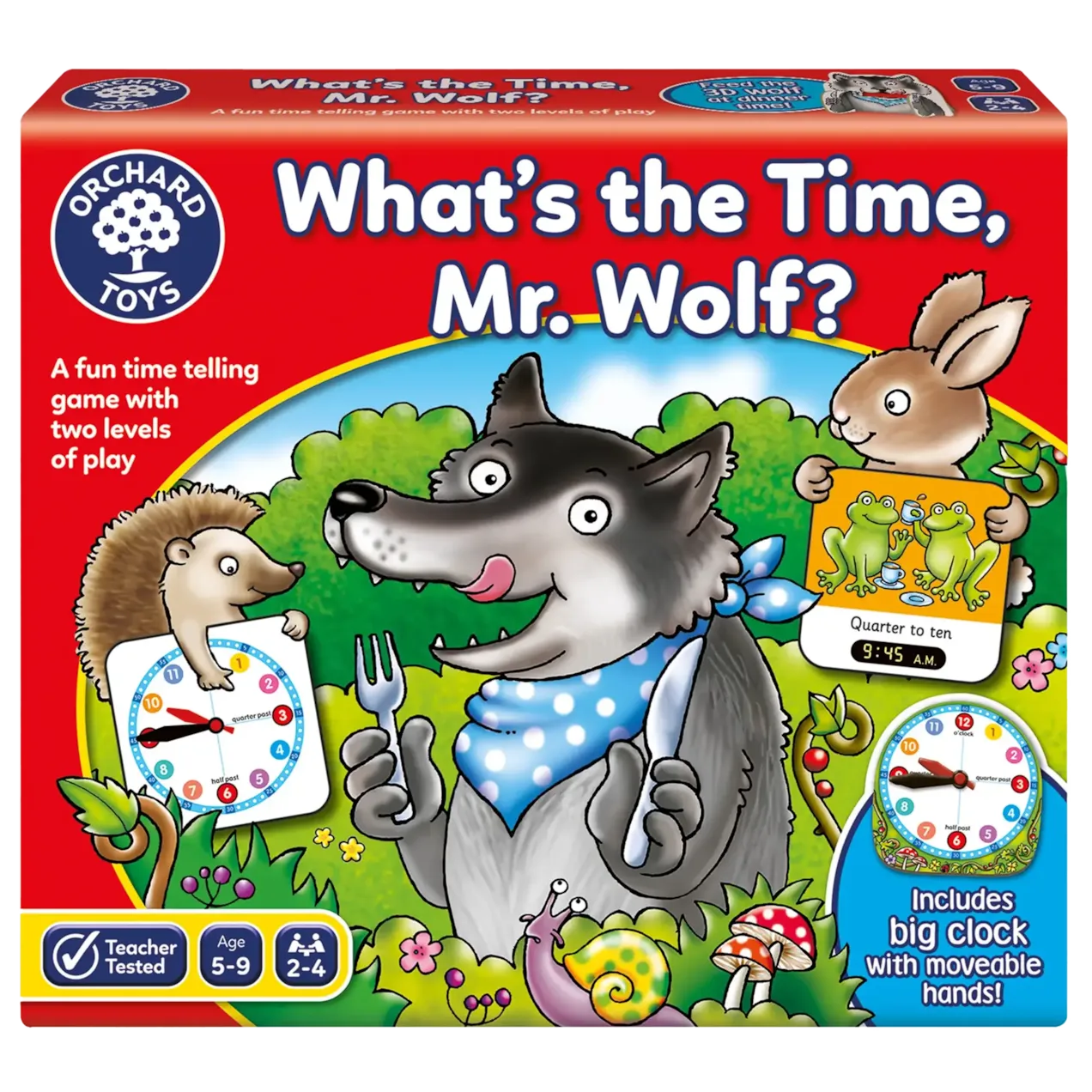 What's the Time, Mr Wolf Time Telling Game 狐狸先生幾多點數字時鐘學習遊戲