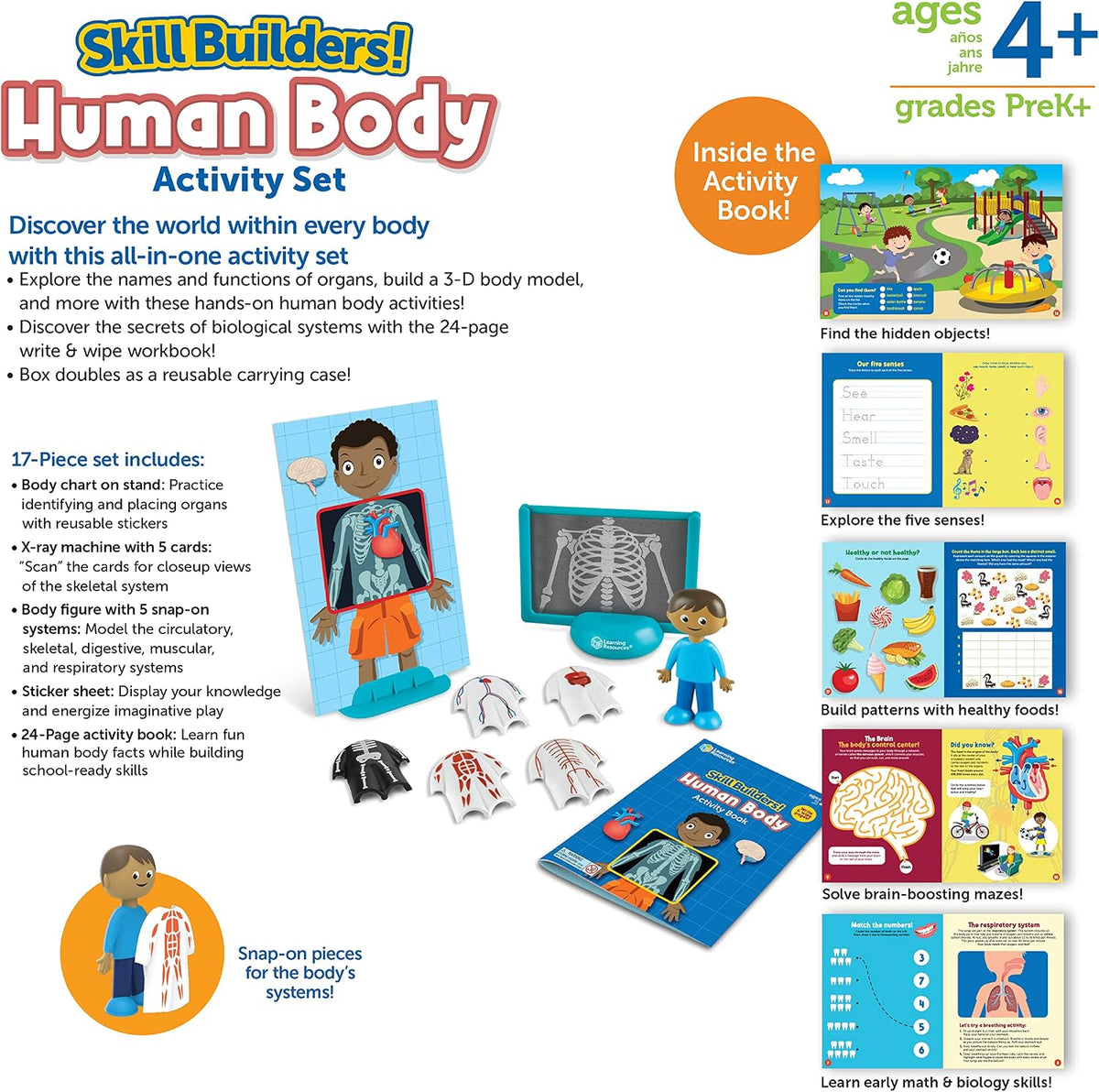 Learning Resources Skill Builders! Human Body Activity Set