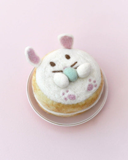 Felt Rabbit Bunny Doughnut