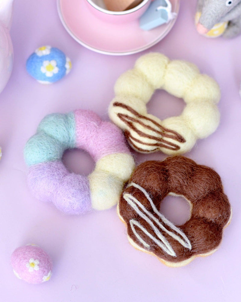 Felt Pon De Ring Mochi Donuts (Set of 3)