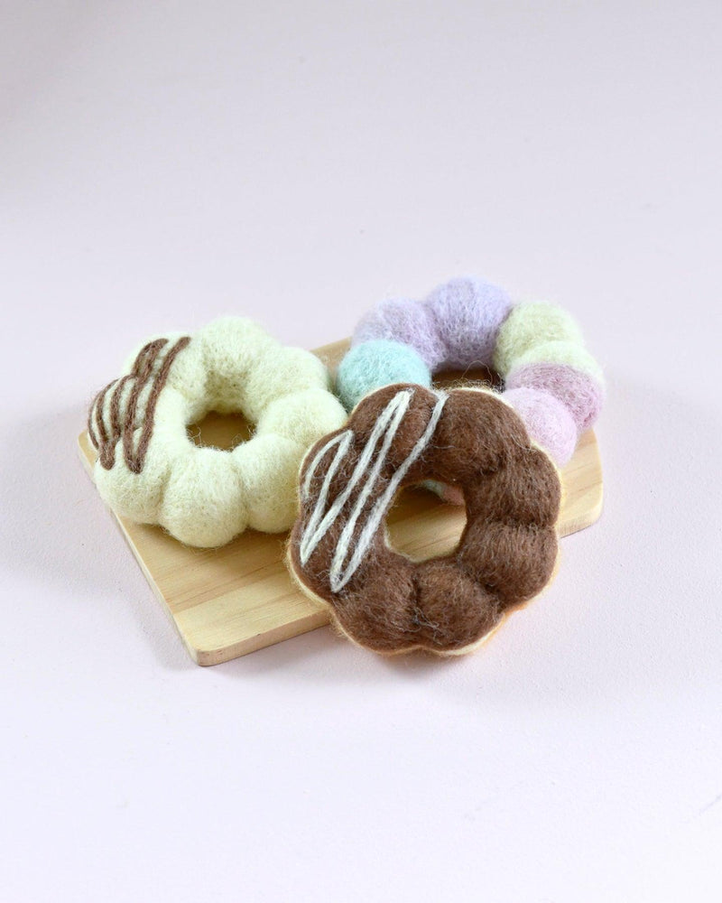 Felt Pon De Ring Mochi Donuts (Set of 3)