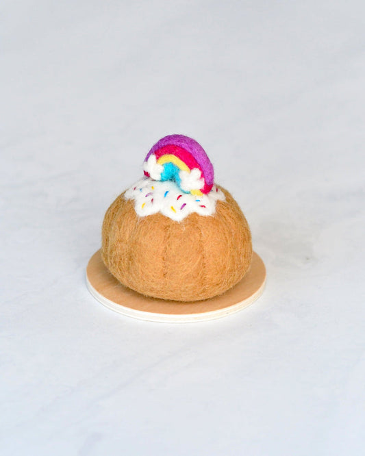 Felt Rainbow Bundt Cake with Icing