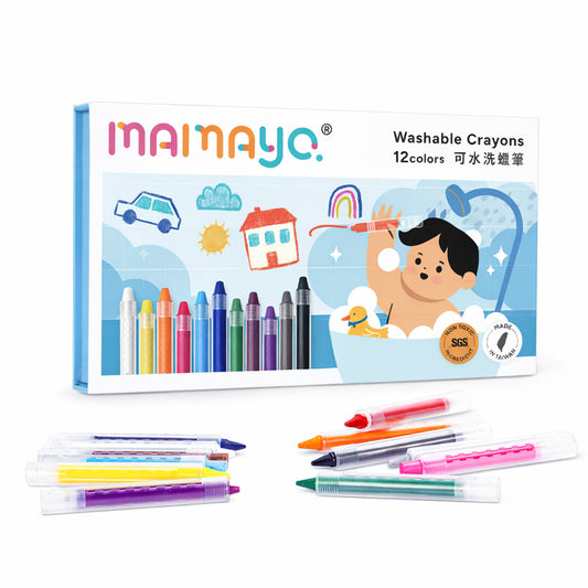 【mamayo】伸縮水洗蠟筆｜洗澡蠟筆｜浴室蠟筆