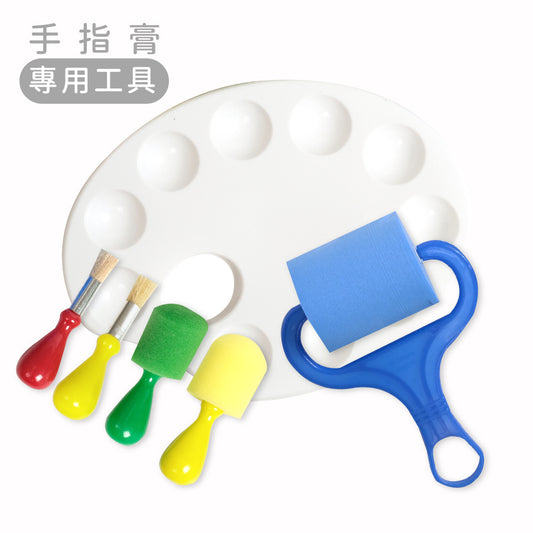 【mamayo】繪畫筆刷工具6件組(手指膏/顏料專用)