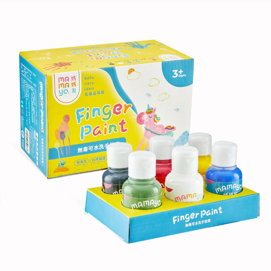Mamayo Non-Toxic Finger Cream 6-Color Set - Classic Color (50ml/color with instruction manual)