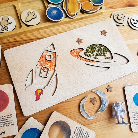 Sensory Tray (Space) - Natural