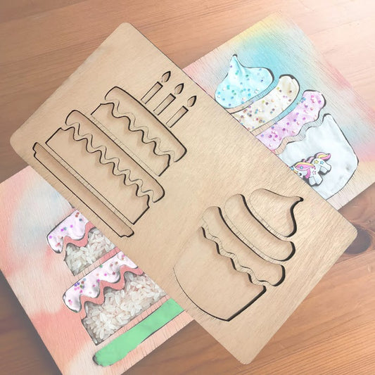 Sensory Tray (Cake) - Natural
